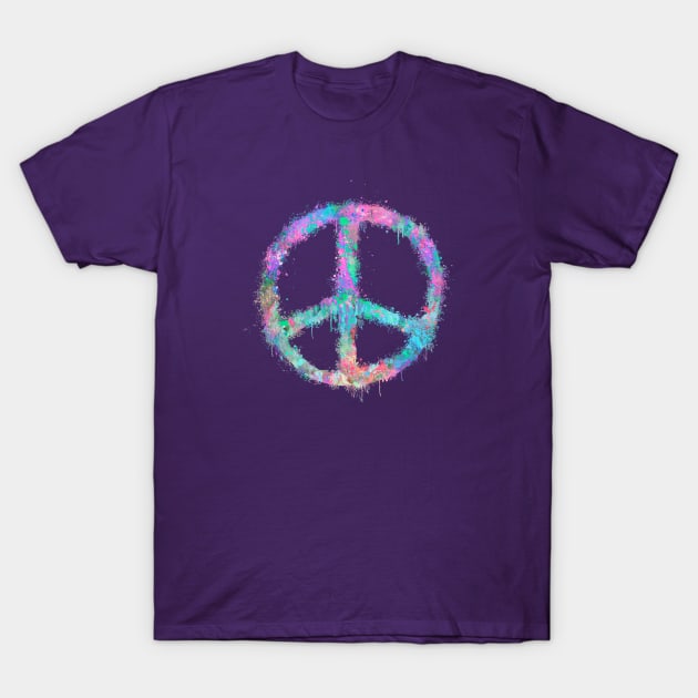 Peace paint splatter T-Shirt by LebensART